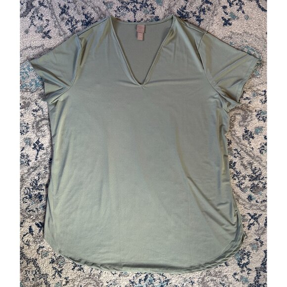 NWOT H&M short sleeved tunic in dusty Sage green women's plus size 3XL - Picture 5 of 9